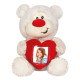 Photo Teddy Αρκουδάκι Κορνίζα, Λευκό-Κόκκινο