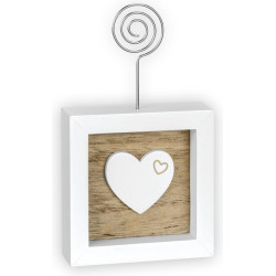 Ξύλινο Σταντ με Καρδιά, Λευκό