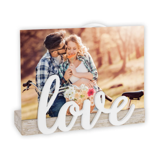 Κορνίζα-Σταντ "Love", Λευκό