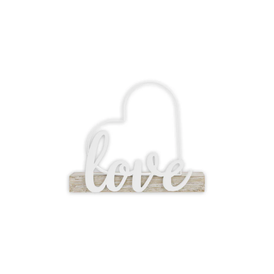 Κορνίζα-Σταντ "Love", Λευκό