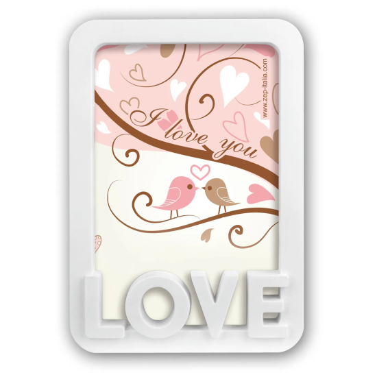 Κορνίζα "Love" 10x15 εκ., Λευκό