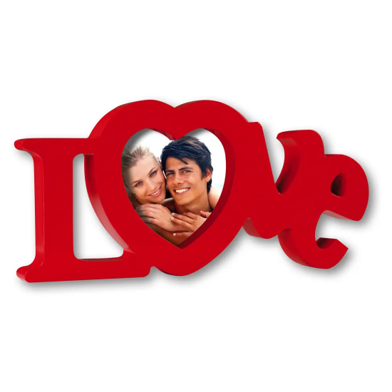 Κορνίζα σε Σχήμα "Love" 10x10 εκ.