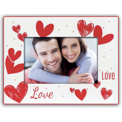 Οριζόντια Κορνίζα με Καρδιές 13x18 εκ.