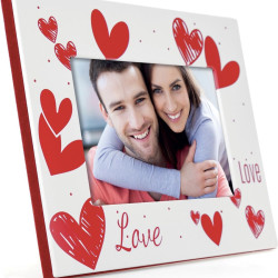 Οριζόντια Κορνίζα με Καρδιές 13x18 εκ.