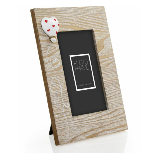 Κάθετη Κορνίζα 10x15 εκ. με 3D Καρδιά Μπαλόνι