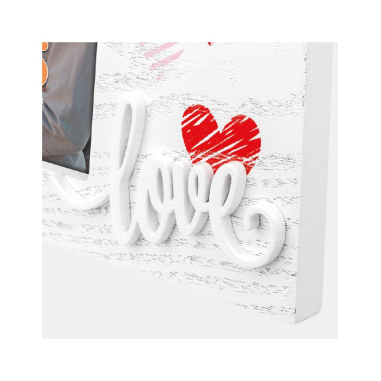 Κάθετη Κορνίζα 10x15 εκ. με Καρδιές 